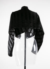 Bolero à manches longues en laine - Noir & Noir