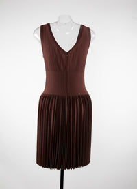 Robe courte plissée zippée au dos - Prune & Rouge