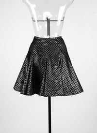 Short skirt in lily velvet - Black intense