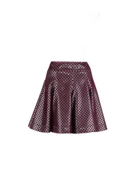 Short skirt in lily velvet - Garnet