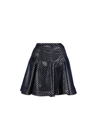 Jupe courte en velours lys - Saphir