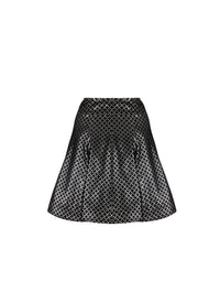 Jupe courte en velours lys - Noir
