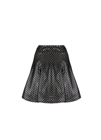 Short skirt in lily velvet - Black intense