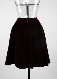 Short iridescent skater skirt - Garnet