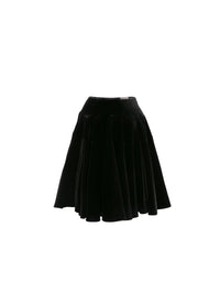 Short iridescent skater skirt - Black intense