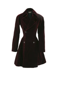 Long-sleeved coat - Red & Nude