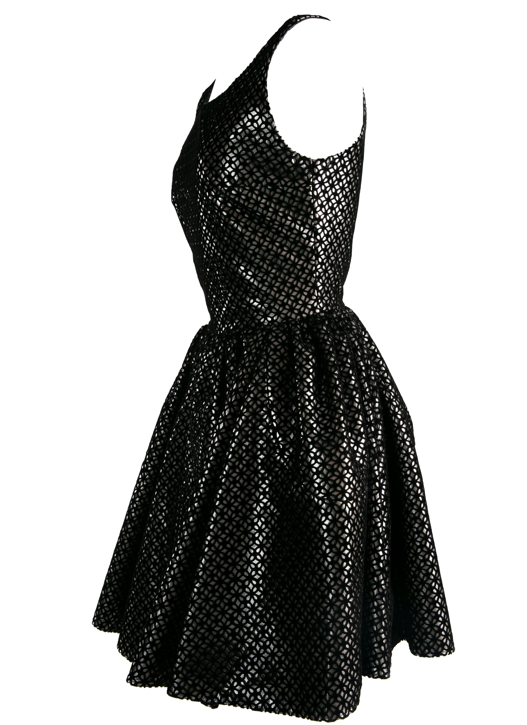 Sleeveless petal dress - Black