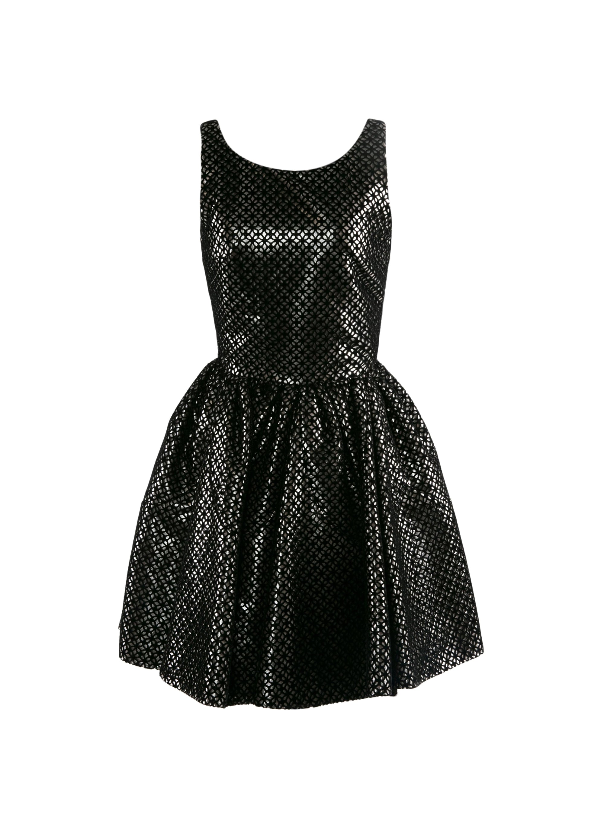 Sleeveless petal dress - Black