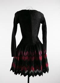 Robe avec jupe dégradée et ample - Noir & Ruthenium