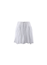 Mini-jupe ajourée non doublée - Blanc