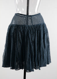 Openwork unlined mini skirt - Cobalt