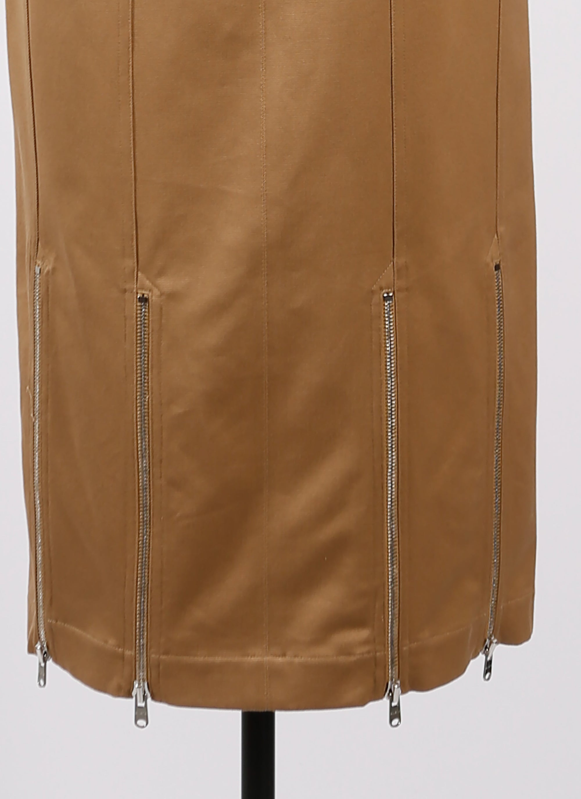 Long zipped skirt in gabardine - Light Pink
