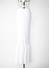 Jupe Damascus en maille - Blanc