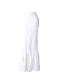 Jupe Damascus en maille - Blanc