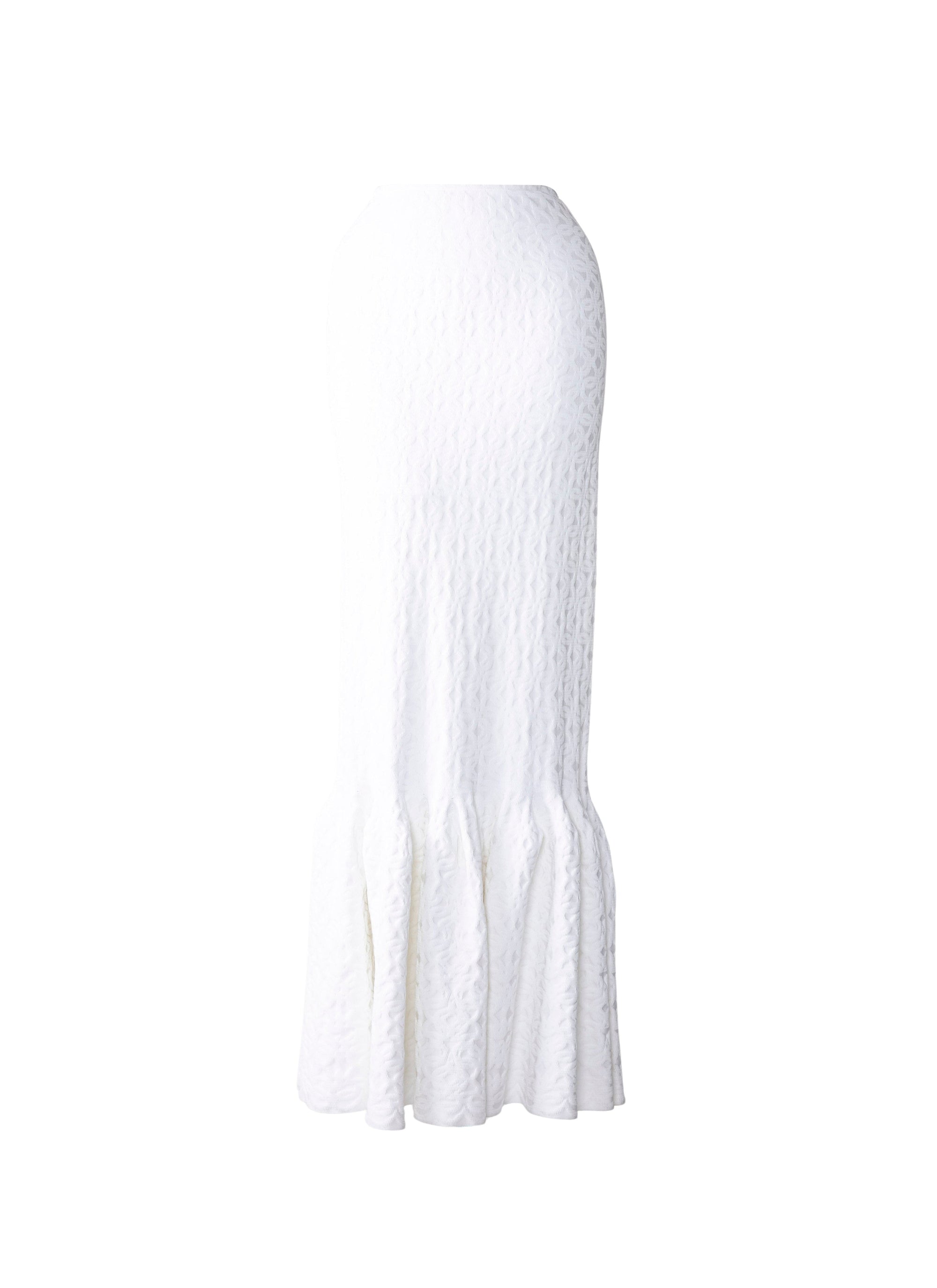 Jupe Damascus en maille - Blanc