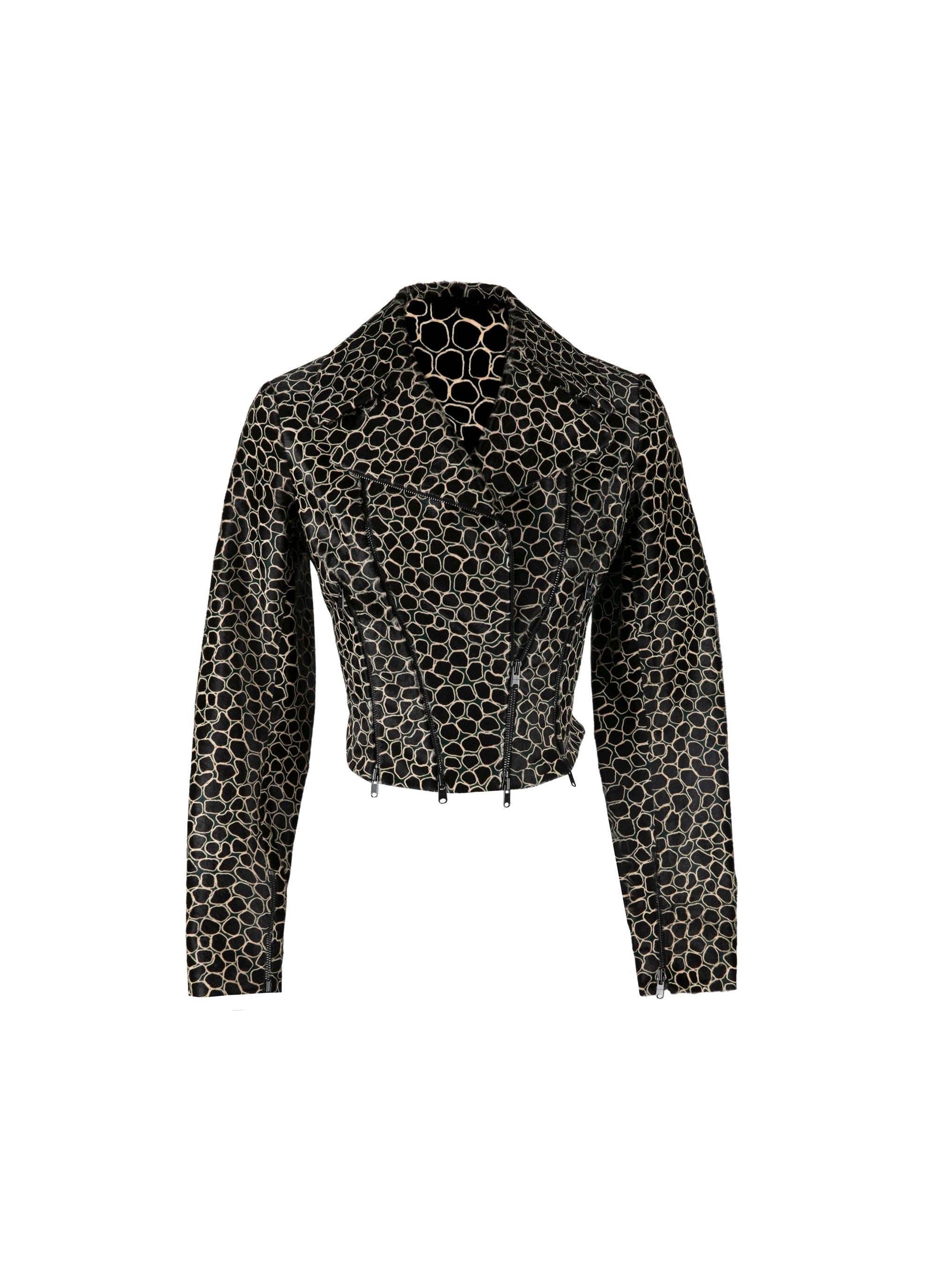 Perfecto Asteroide en cuir - Noir & Vert
