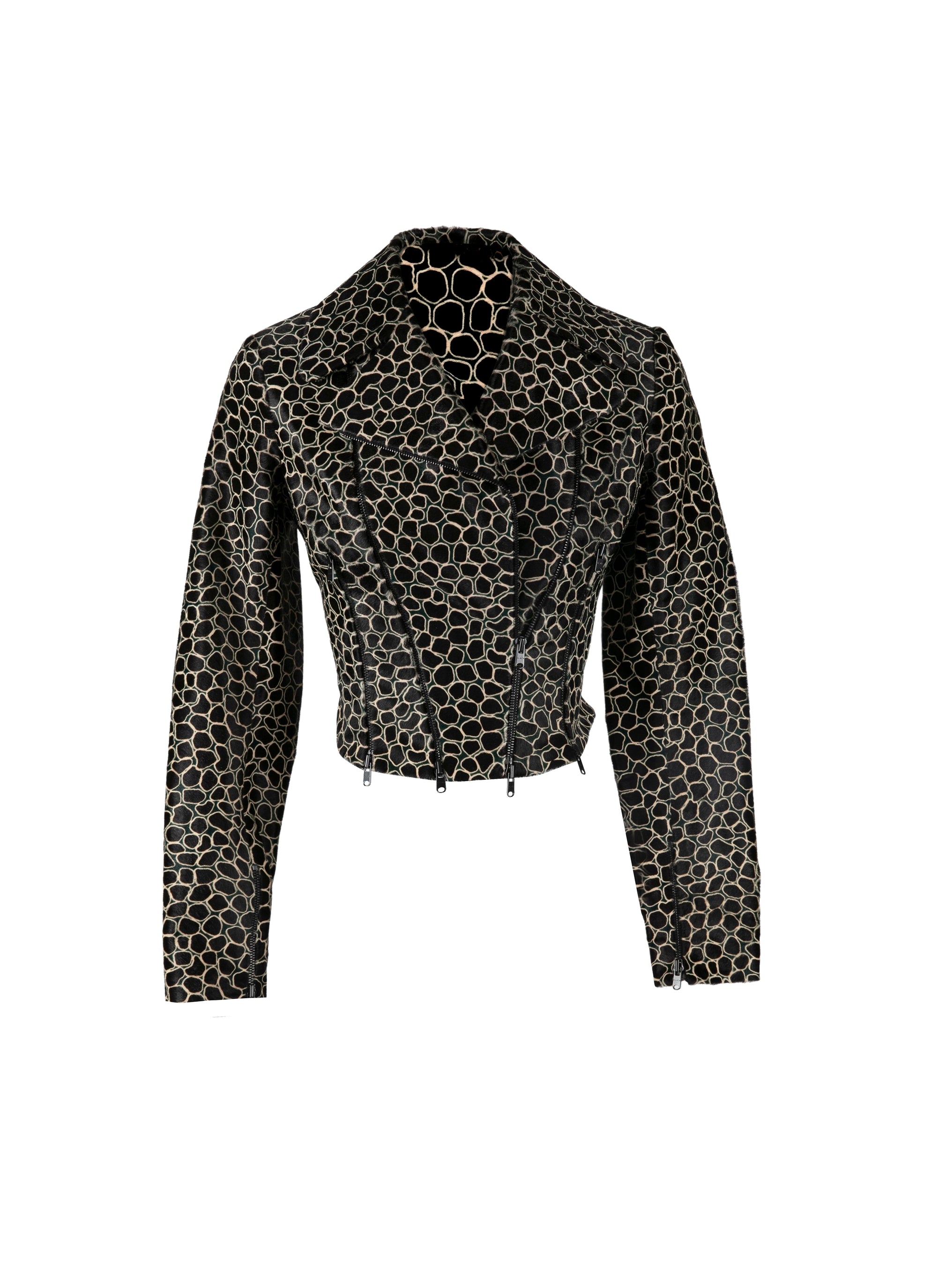 Perfecto Asteroide en cuir - Noir & Vert