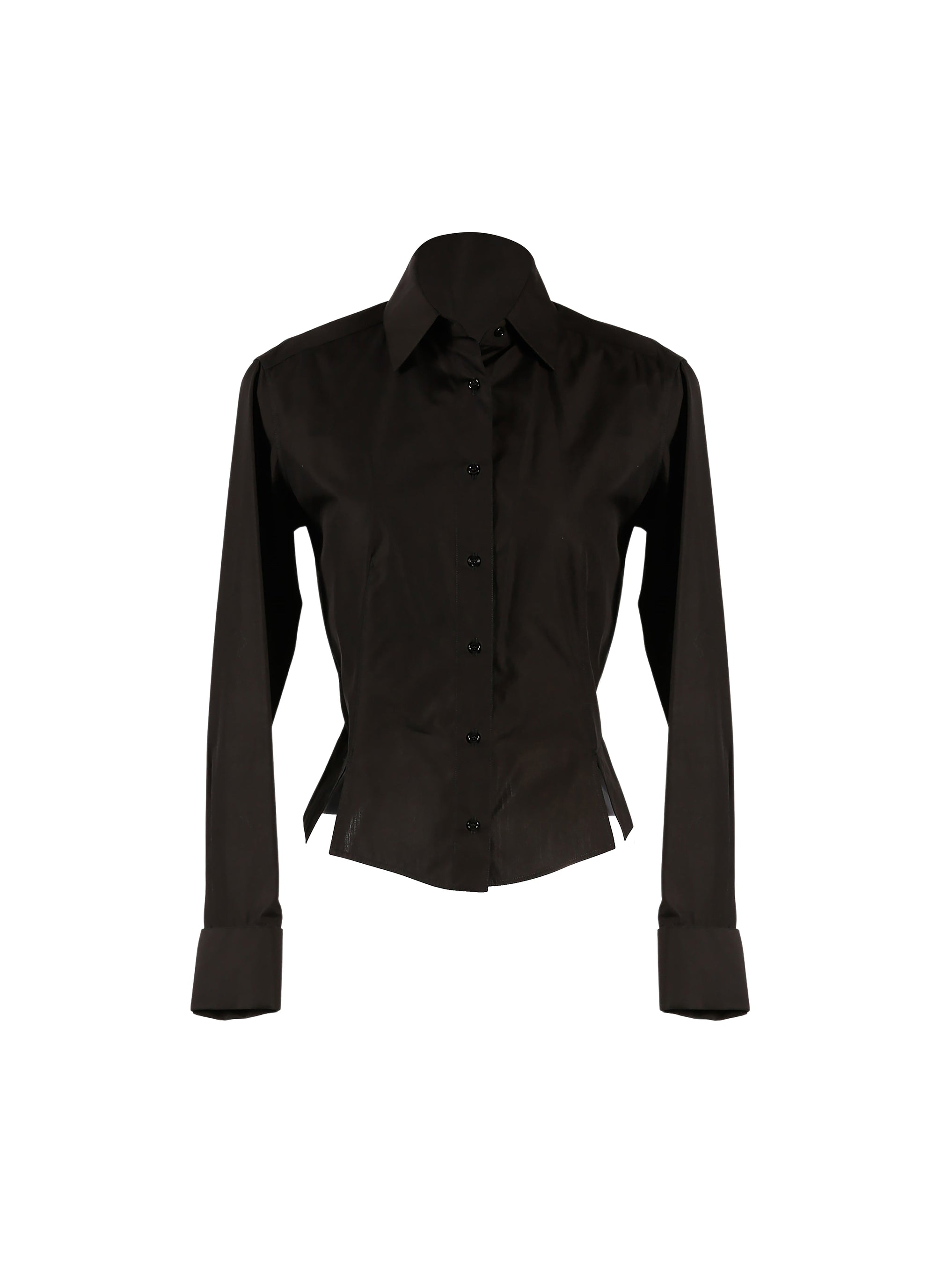 Chemise cintrée en popeline - Noir