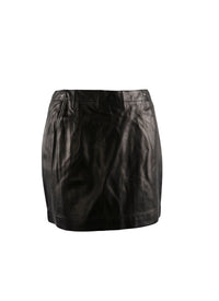 Leather mini skirt - Intense Black