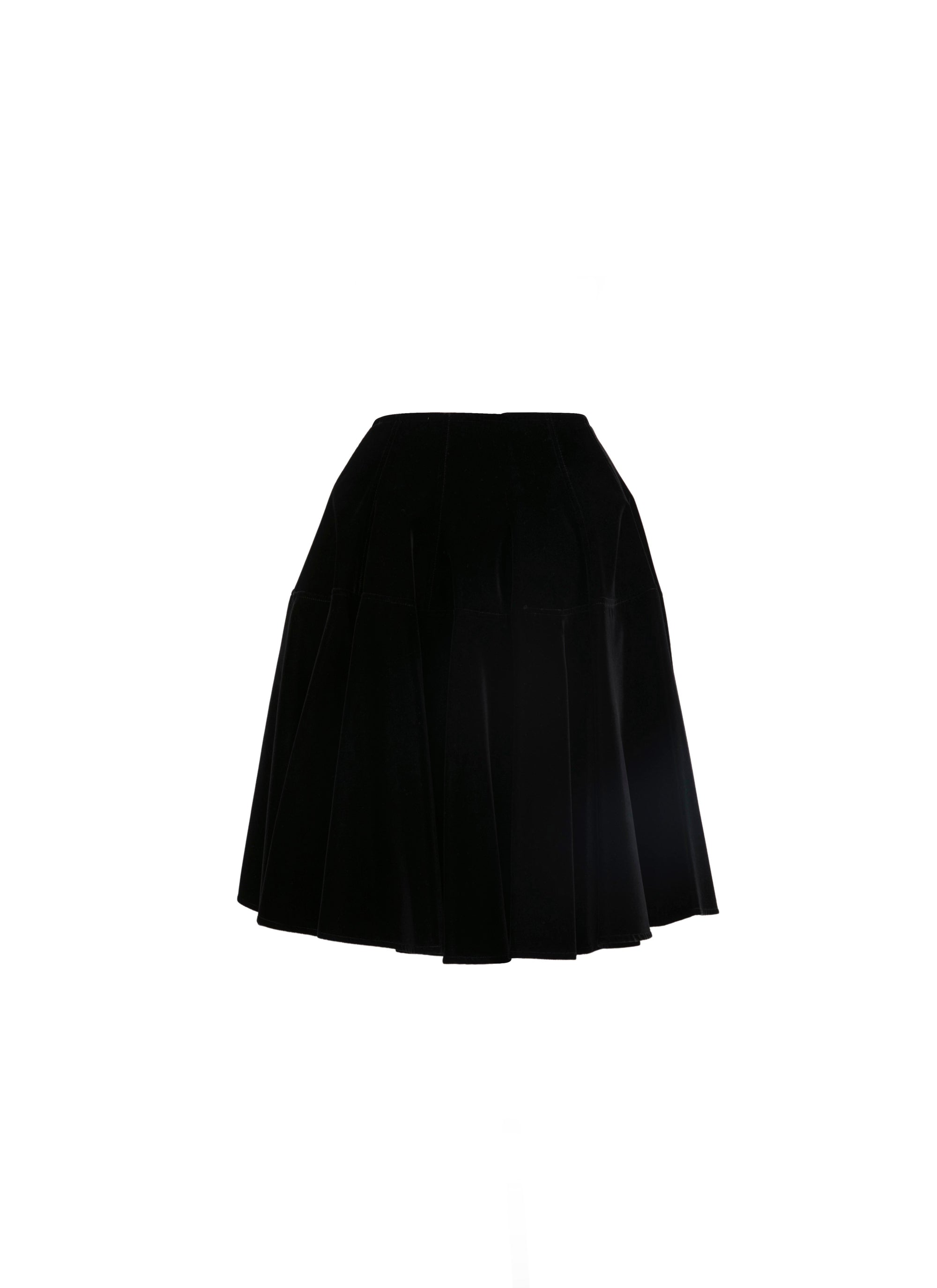 Jupe courte en velours - Noir