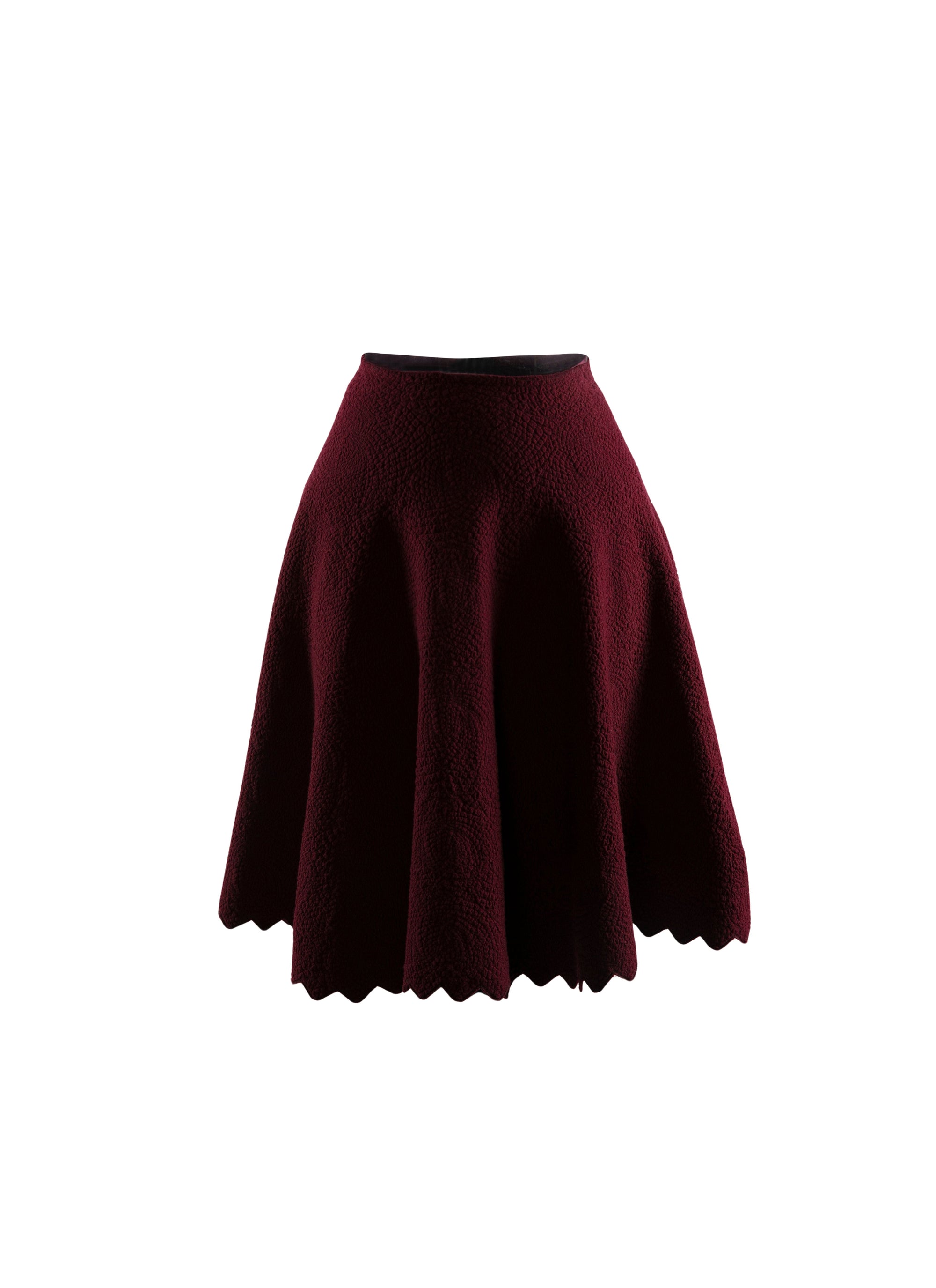 Jupe courte texturée - Cerise