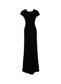 Short-sleeved dress with contrasting pattern - Black & Green