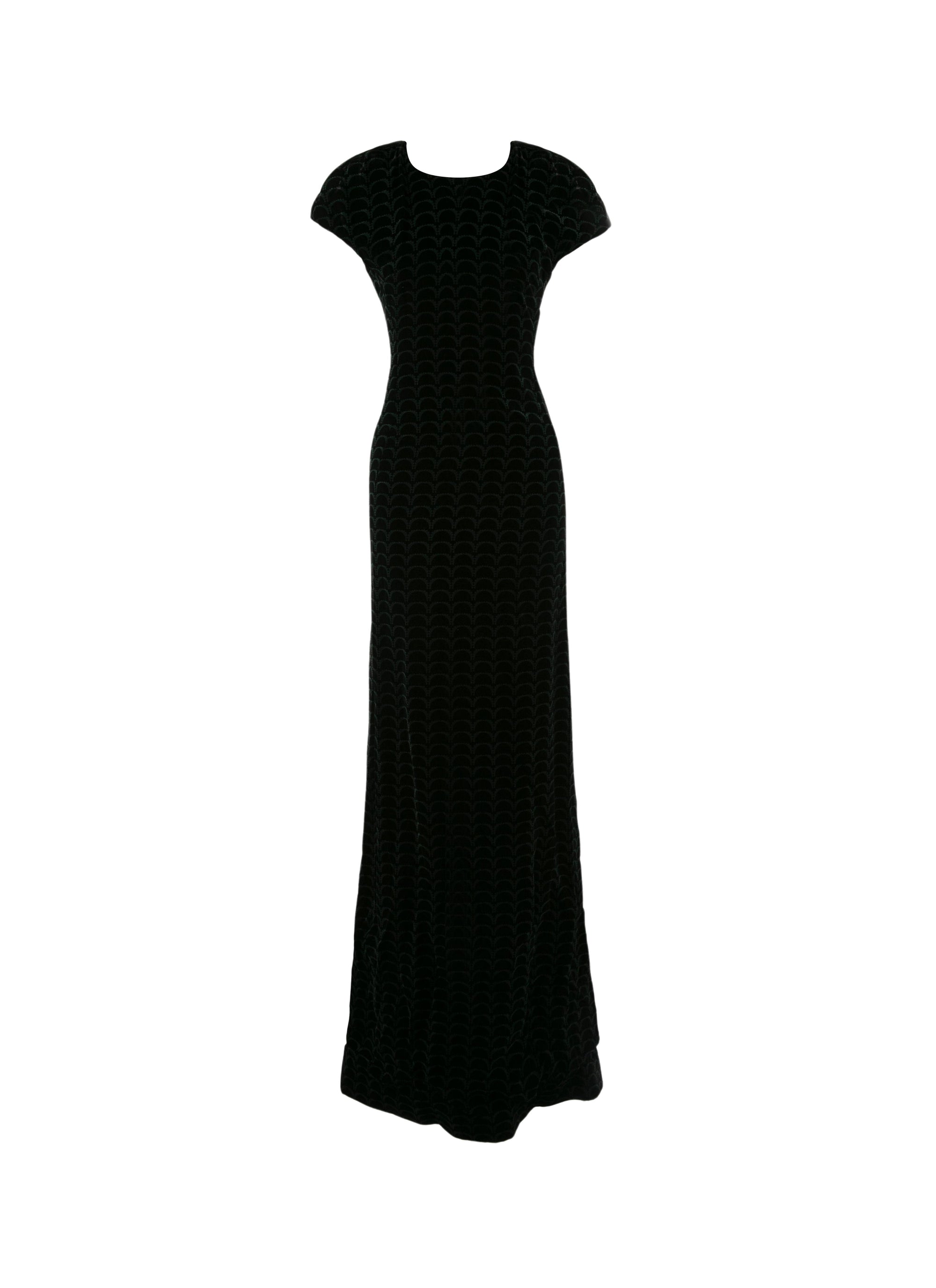Short-sleeved dress with contrasting pattern - Black & Green
