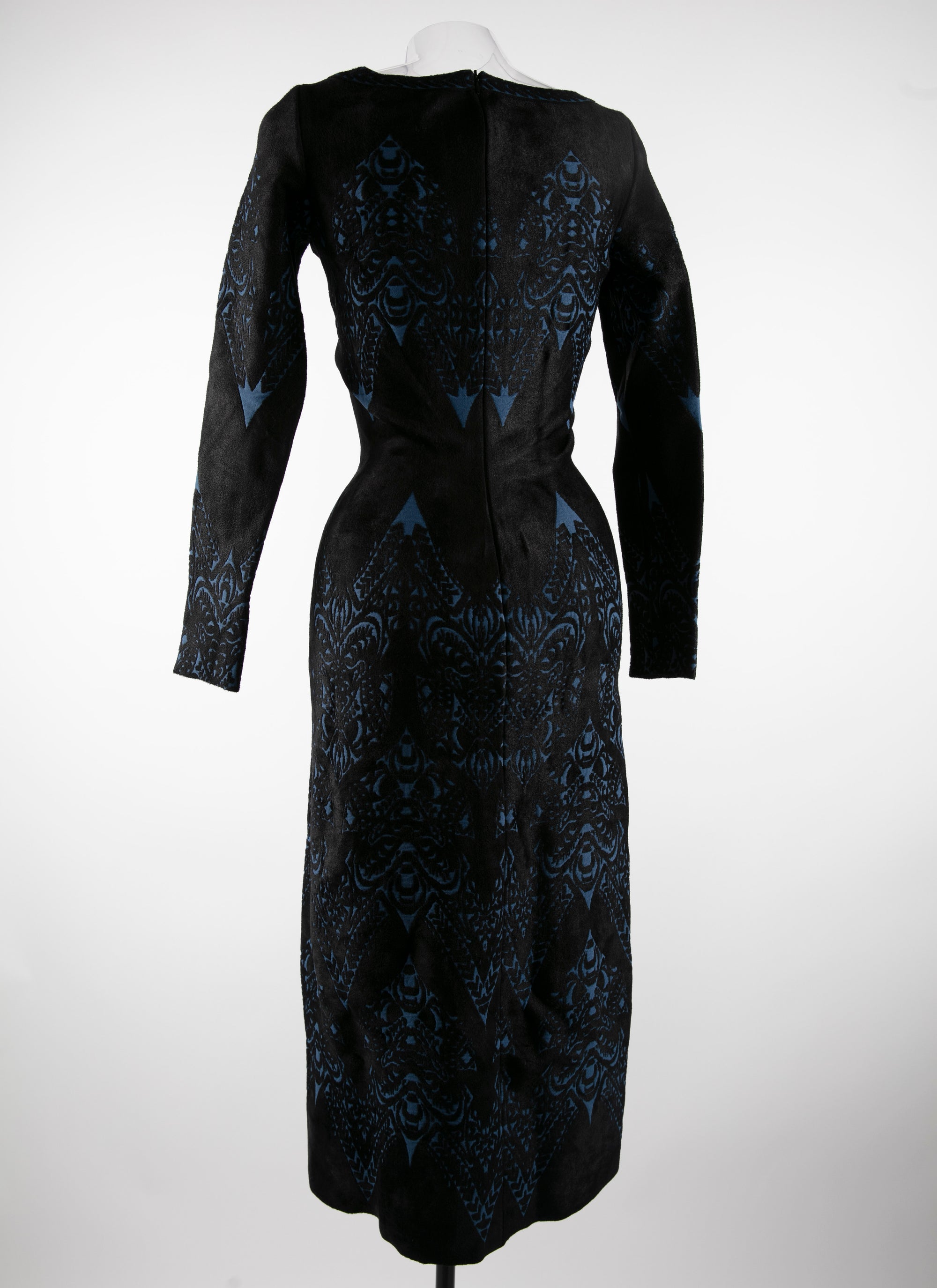 Long dress in delicate lace - Black Gloss