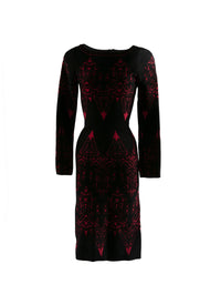 Robe ajustée avec dentelle - Noir & Rubis