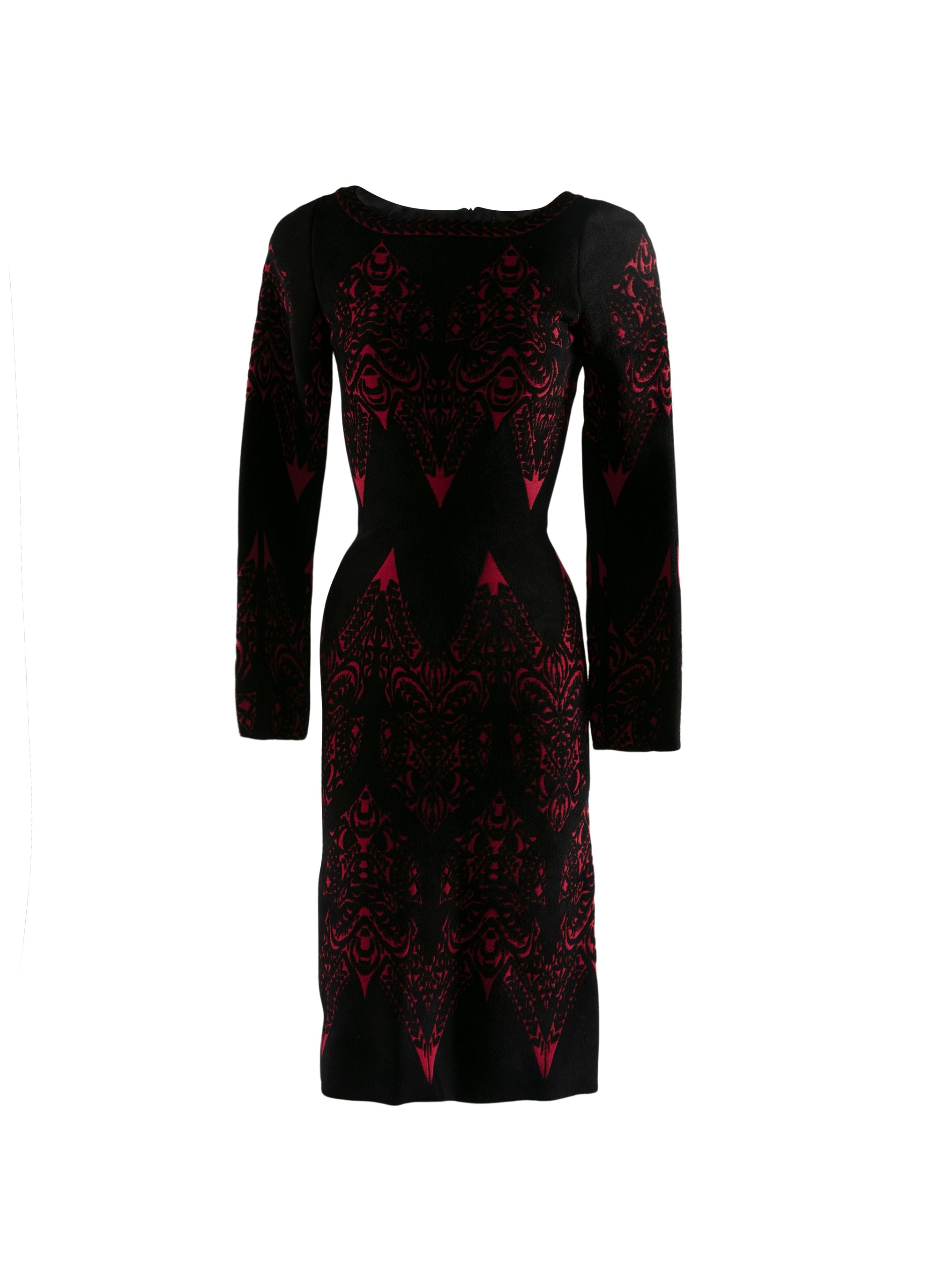 Robe ajustée avec dentelle - Noir & Rubis