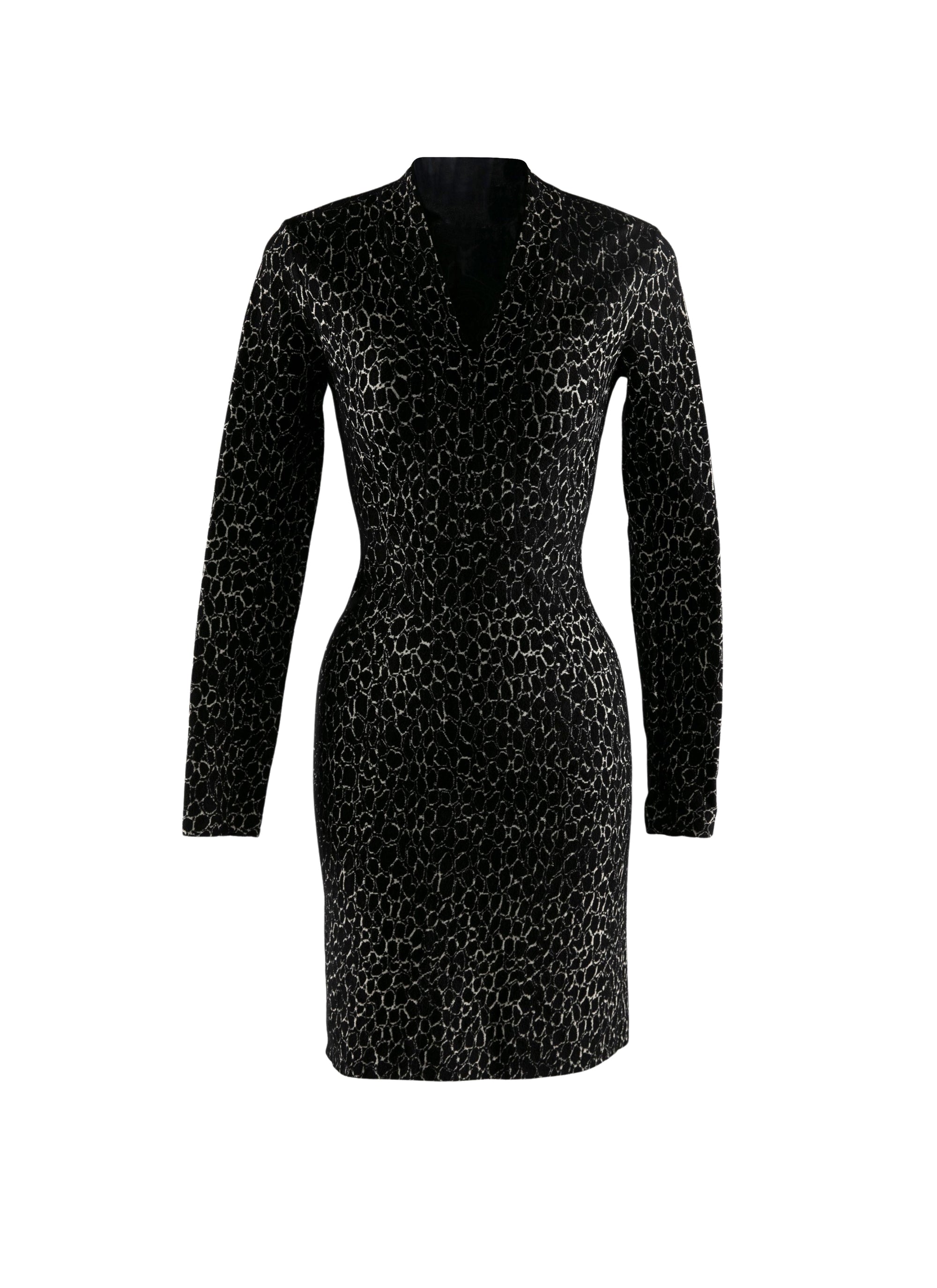 Robe courte imprimée - Noir & Blanc Casse