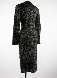 Robe mi-longue imprimée - Noir & Blanc Casse
