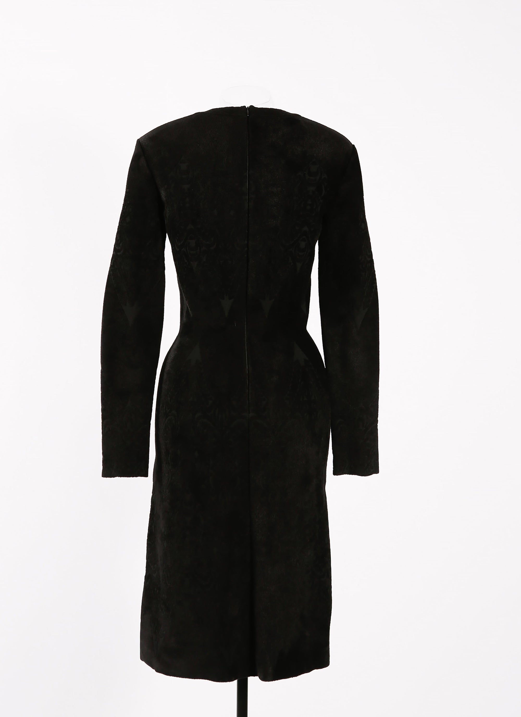 Tatoo knitted long sleeve dress - Black & Black
