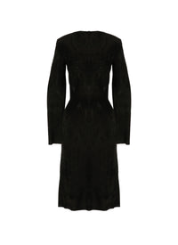 Tatoo knitted long sleeve dress - Black & Black