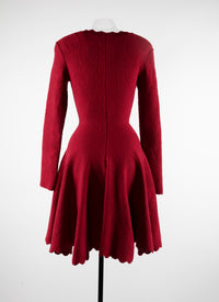 Robe courte contrasté élégant - Ecarlate
