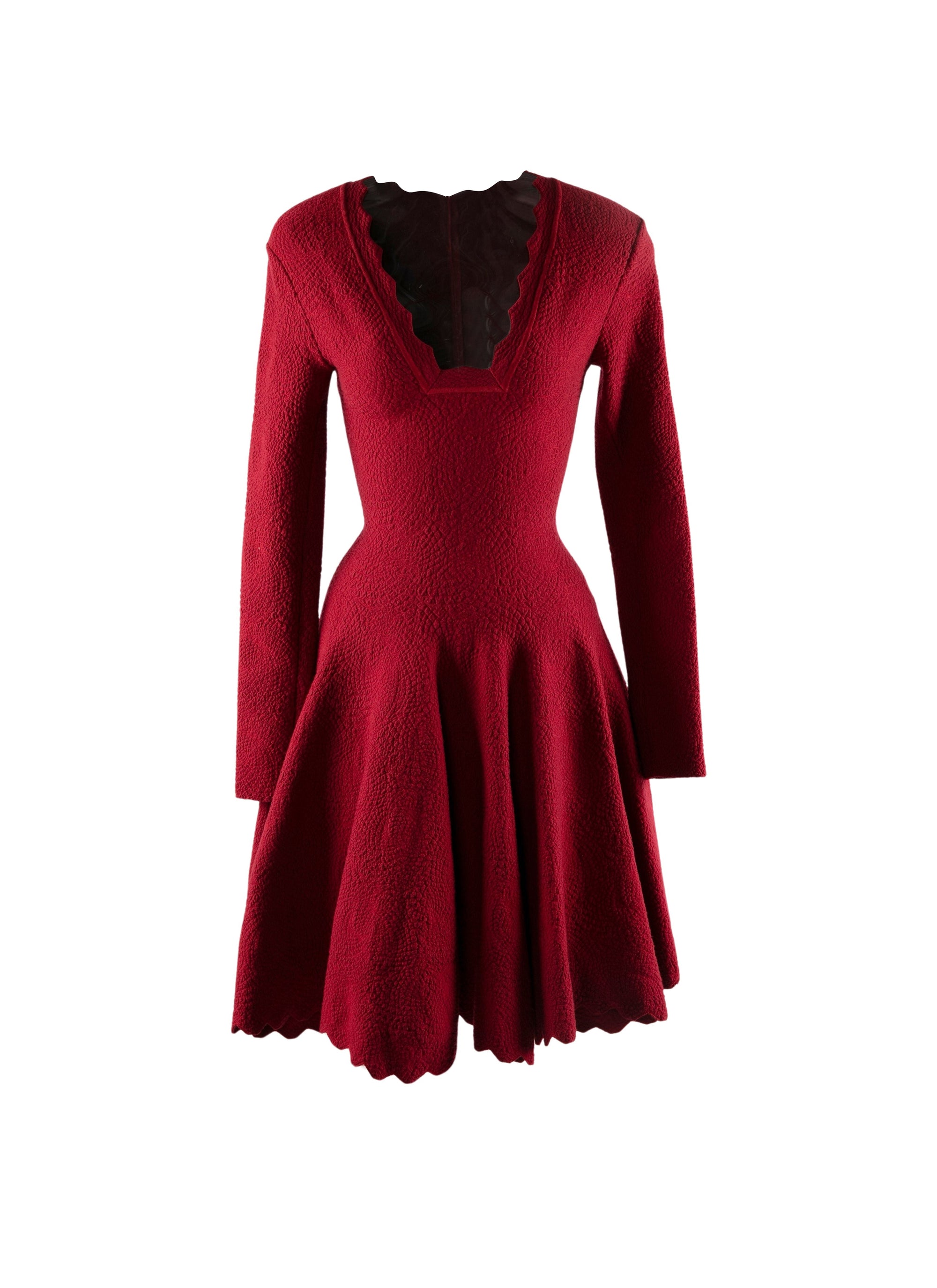 Robe courte contrasté élégant - Ecarlate