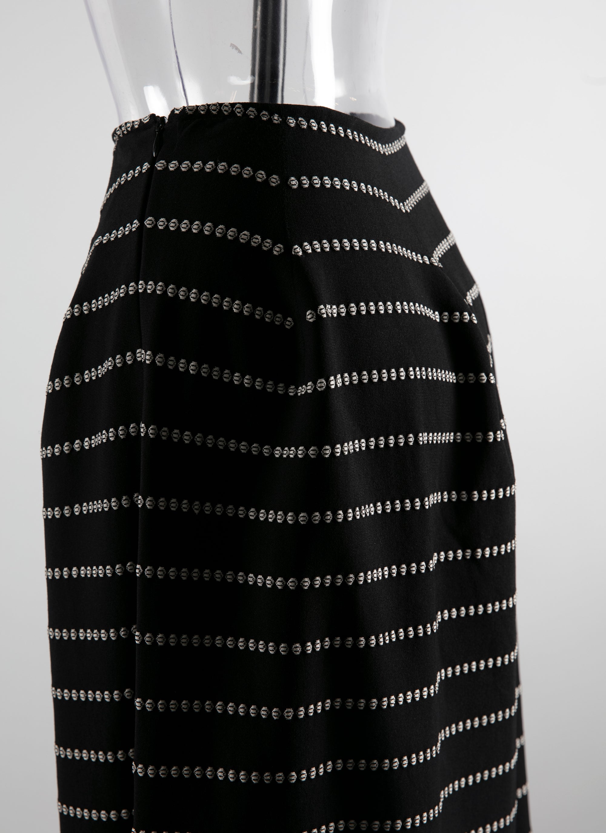 Long skirt with contrasting detail - Black & Sand