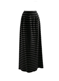 Long skirt with contrasting detail - Black & Sand