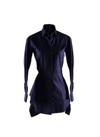 Chemise longue basque - Indigo