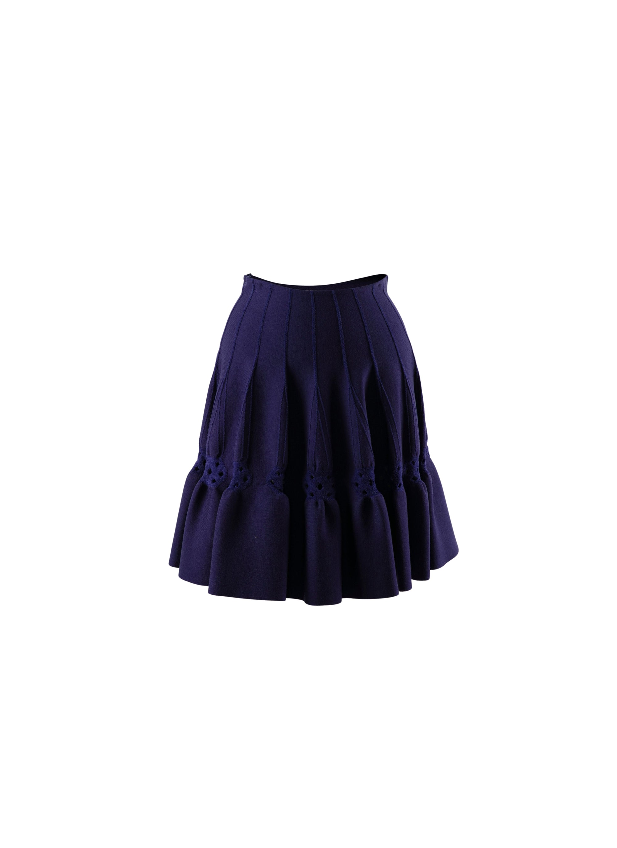 Jupe en laine avec détails en relief - Indigo & Cuivre