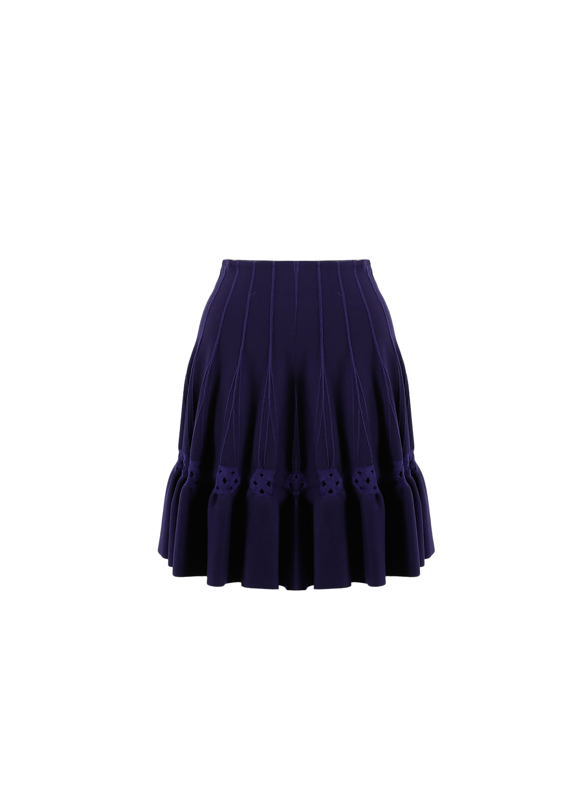 Wool rosette skirt - Indigo