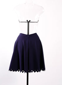 Trigone skirt in wool - Indigo