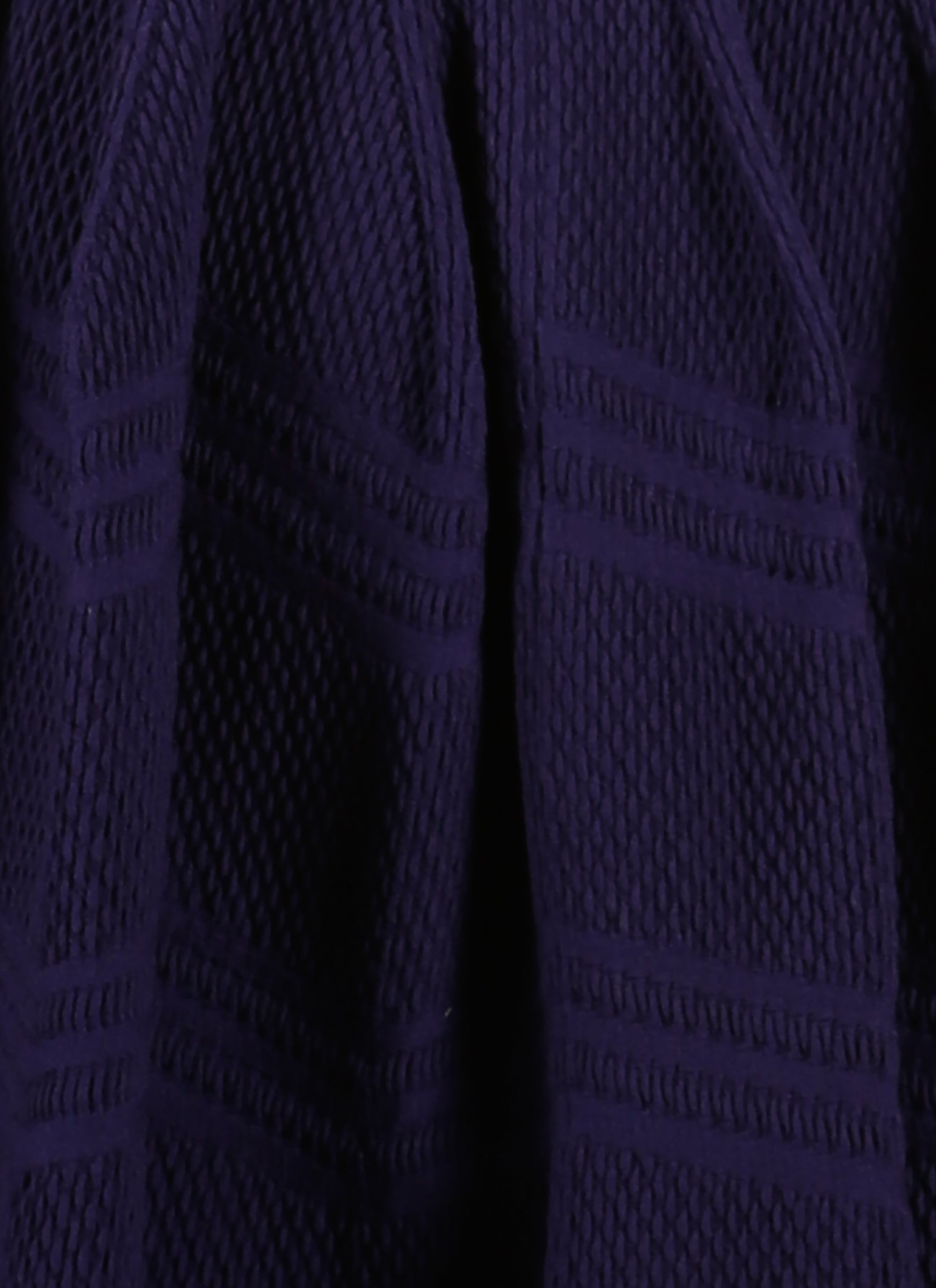 Jupe courte piquée en laine - Indigo