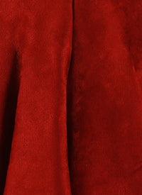 Open hem velvet skirt - Mahogany