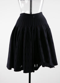 Wool openwork skirt - Dark Navy