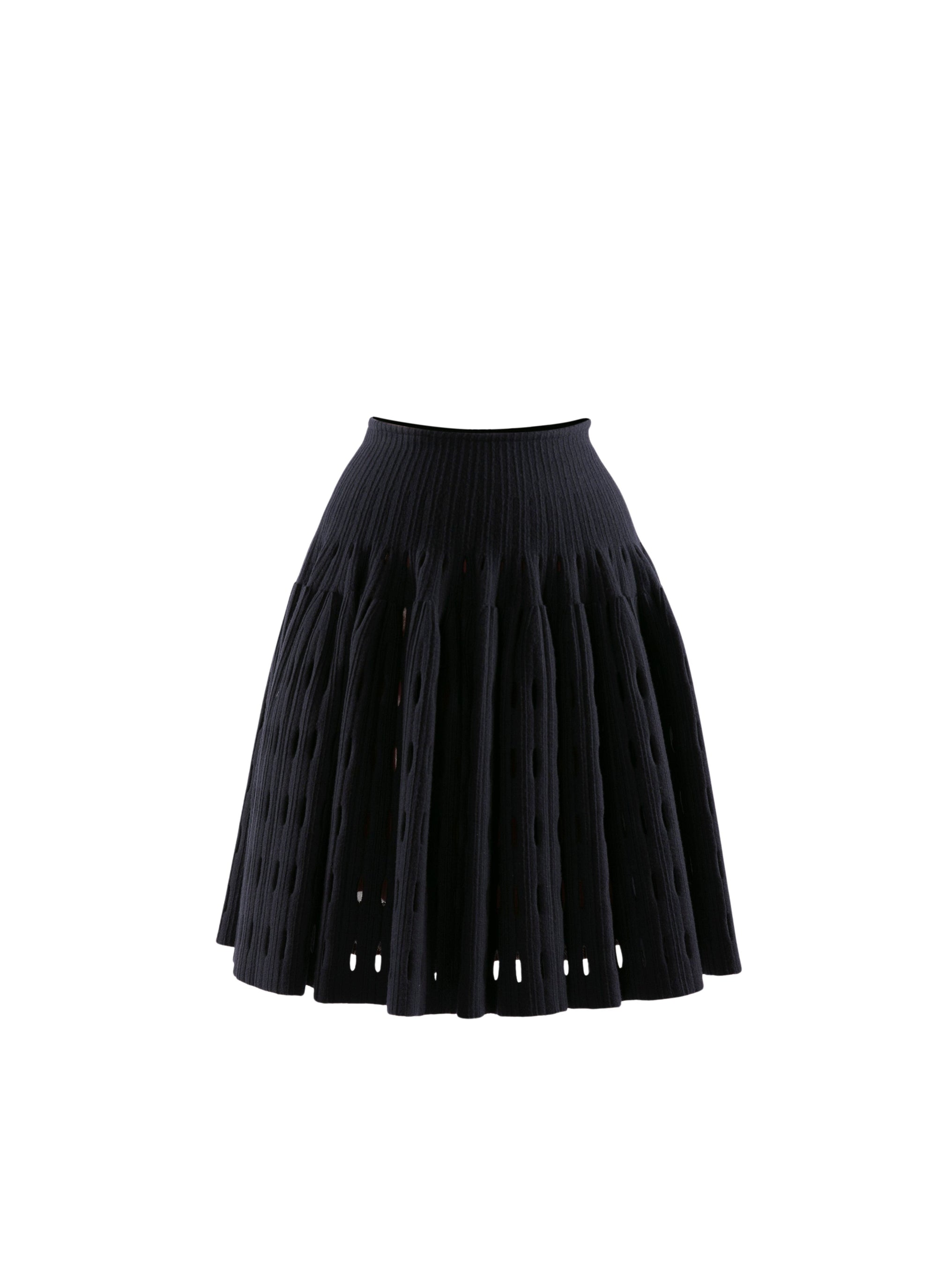 Wool openwork skirt - Dark Navy