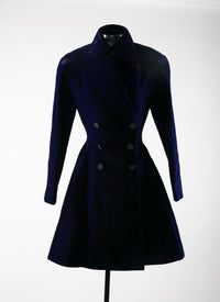 Long-sleeved coat - Indigo