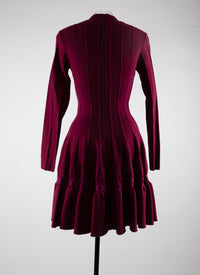 Structured knit dress with defined silhouette - Violet