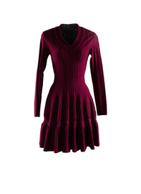 Structured knit dress with defined silhouette - Violet