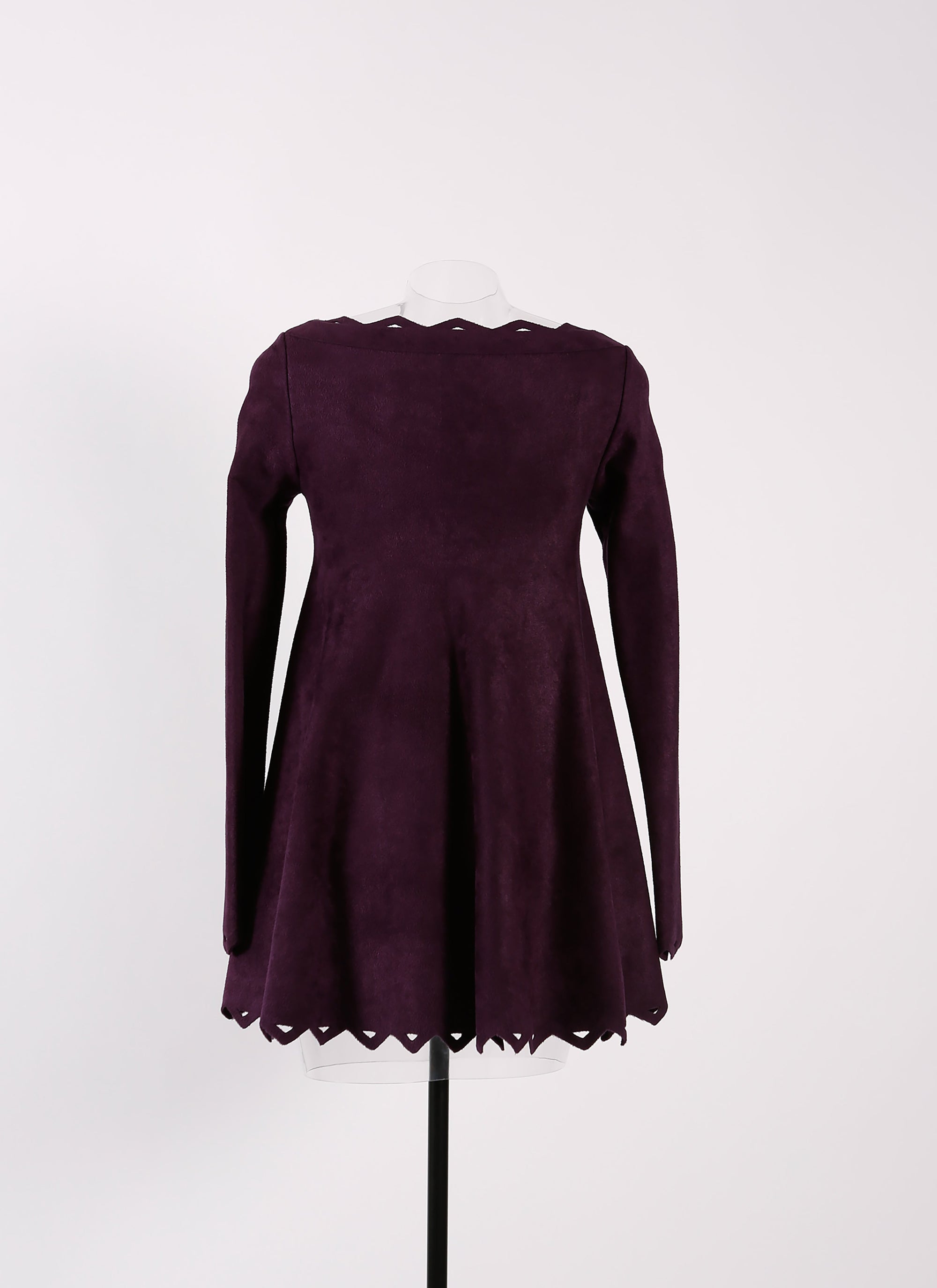 Robe Baby-doll à manches longues Trigone - Aubergine